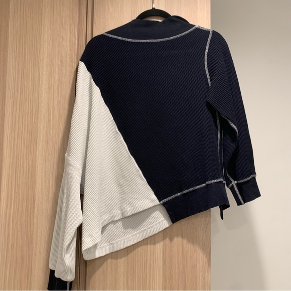 Monse Asymmetrical Waffle Knit Top - M - Picture 3 of 10